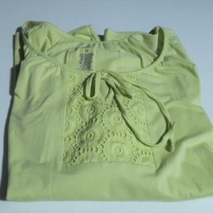 2/$15 NWT Green Pullover Blouse 2X